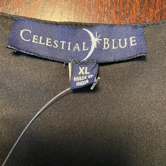 Celestial Blue Black & White Blouse - Picture 6 of 11